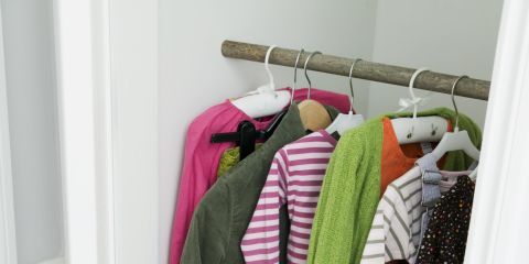 Room, Textile, Clothes hanger, Closet, Shelving, Wardrobe, Home accessories, Shelf, 
