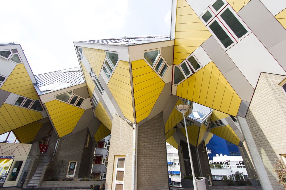 Yellow, Facade, Material property, Urban design, Roof, Daylighting, 