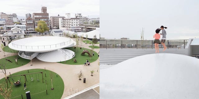 Sport venue, Architecture, Urban design, Skatepark, Roof, Photography, City, Recreation, Landscape, Skateboarding, 