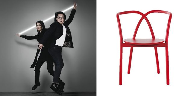 Red, Furniture, Chair, Leg, Footwear, Photography, Table, Photo shoot, Shoe, Sitting, 