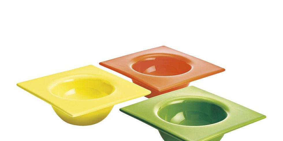Product, Plastic, Orange, Yellow, Bowl, Tableware, Dishware, Rectangle, Egg cup, Tray, 