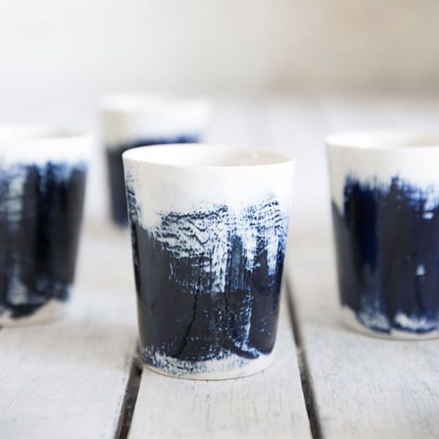 Blue, Ceramic, Black, Drinkware, Material property, Cup, Still life photography, Cup, Serveware, Cylinder, 