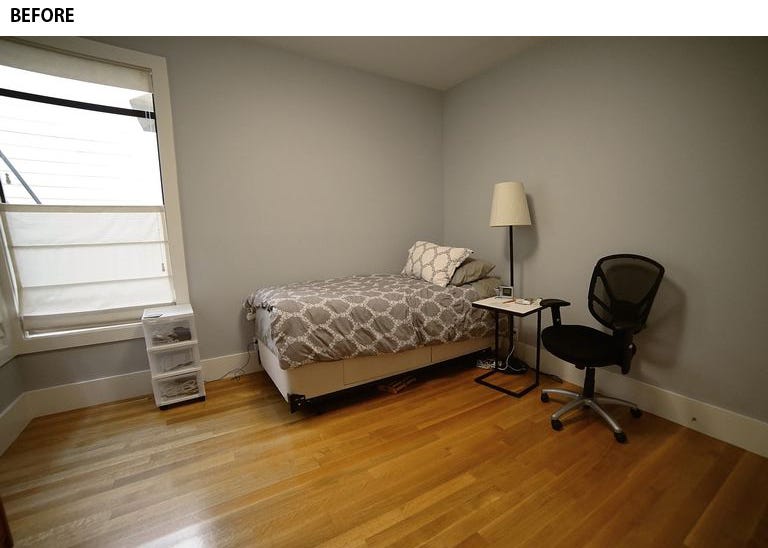 Room, Furniture, Laminate flooring, Floor, Property, Bed, Bed frame, Wood flooring, Bedroom, Wall, 