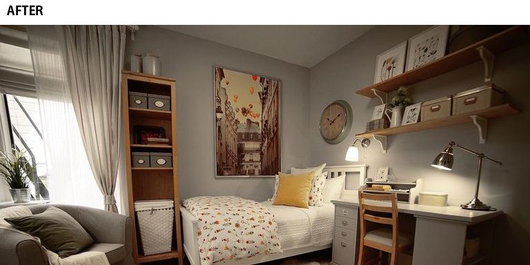 Room, Furniture, Interior design, Bedroom, Property, Bed, Wall, Bed sheet, Building, Floor, 