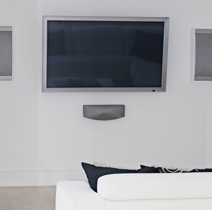 Wall, Room, Display device, Interior design, Television set, Flat panel display, Grey, Rectangle, Television accessory, Picture frame, 