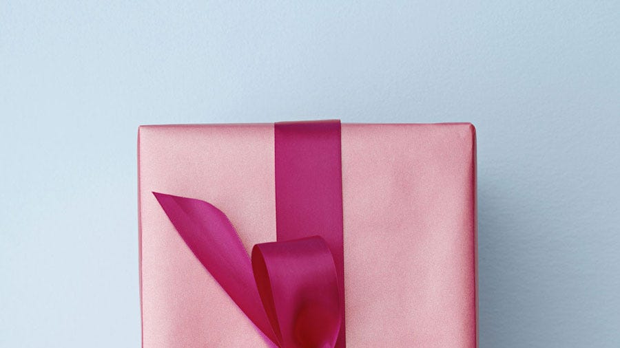 Pink, Ribbon, Present, Gift wrapping, Wedding favors, Magenta, Material property, Paper, Paper product, Rectangle, 