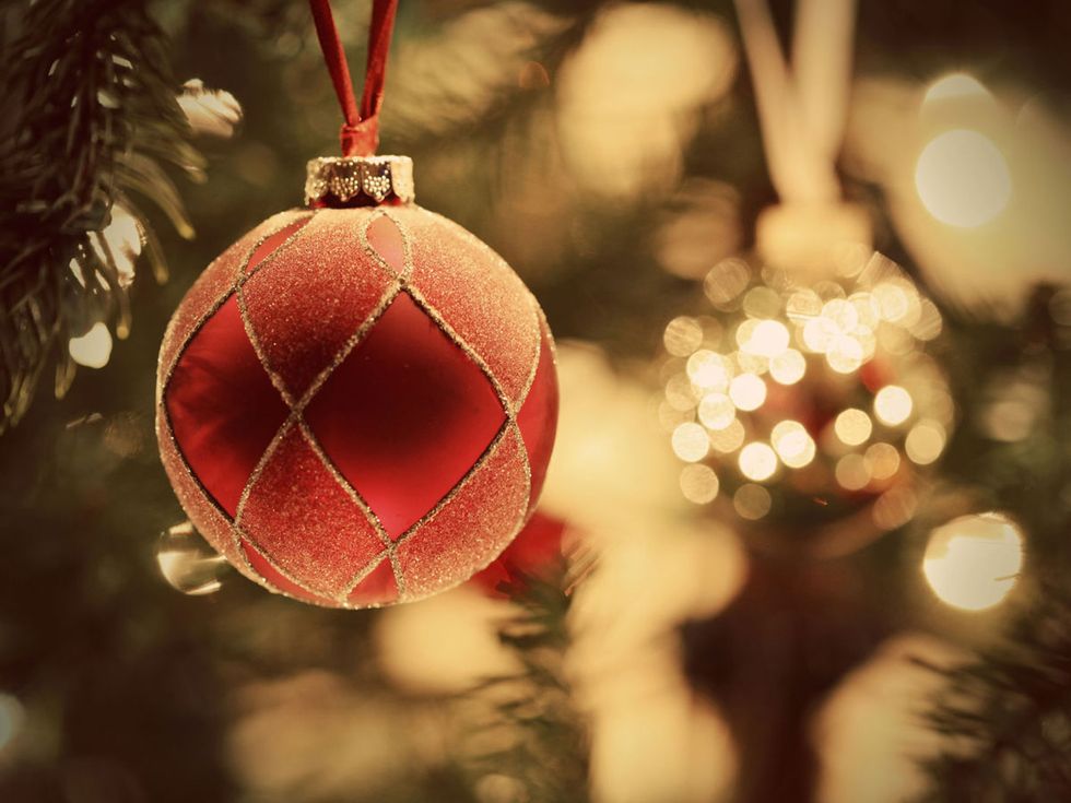 Christmas ornament, Christmas decoration, Christmas, Red, Ornament, Tree, Christmas tree, Christmas eve, Branch, Ball, 