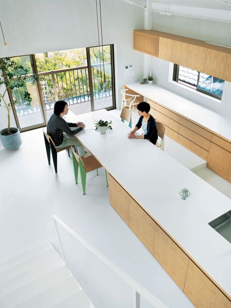 Interior design, Interior design, Countertop, Houseplant, Plywood, Tile, Kitchen, 
