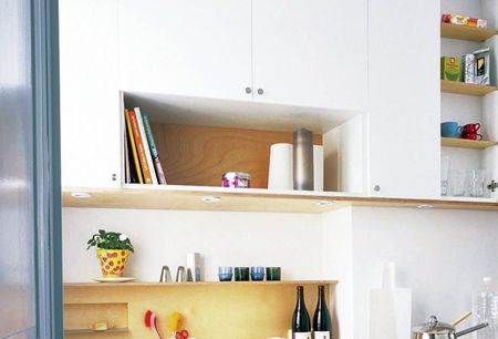 Yellow, Room, White, Shelf, Shelving, Kitchen, Interior design, Fixture, Cabinetry, Grey, 