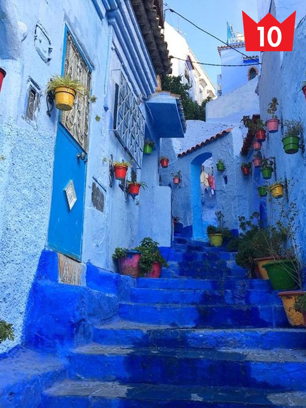Blue, Stairs, Majorelle blue, Paint, Street, Azure, Alley, Door, Flowerpot, Painting, 