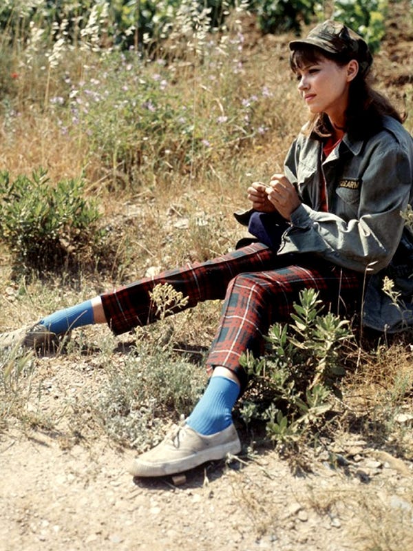 Footwear, Soil, Street fashion, Sunglasses, Spring, Plaid, Boot, Sock, Tartan, Outdoor shoe, 