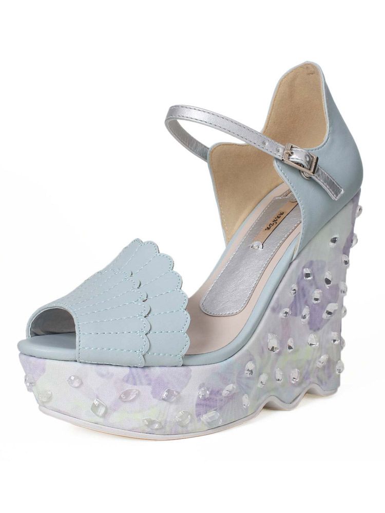 アリエルRANDAコラボ PVC BIJOU STRAPWEDGESANDALS ランダ」から人魚姫のような新作シューズが登場！