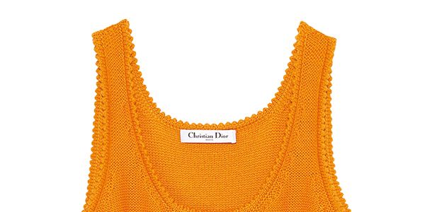 Product, Yellow, Orange, Sleeveless shirt, Pattern, Amber, Neck, Black, Tan, Active tank, 