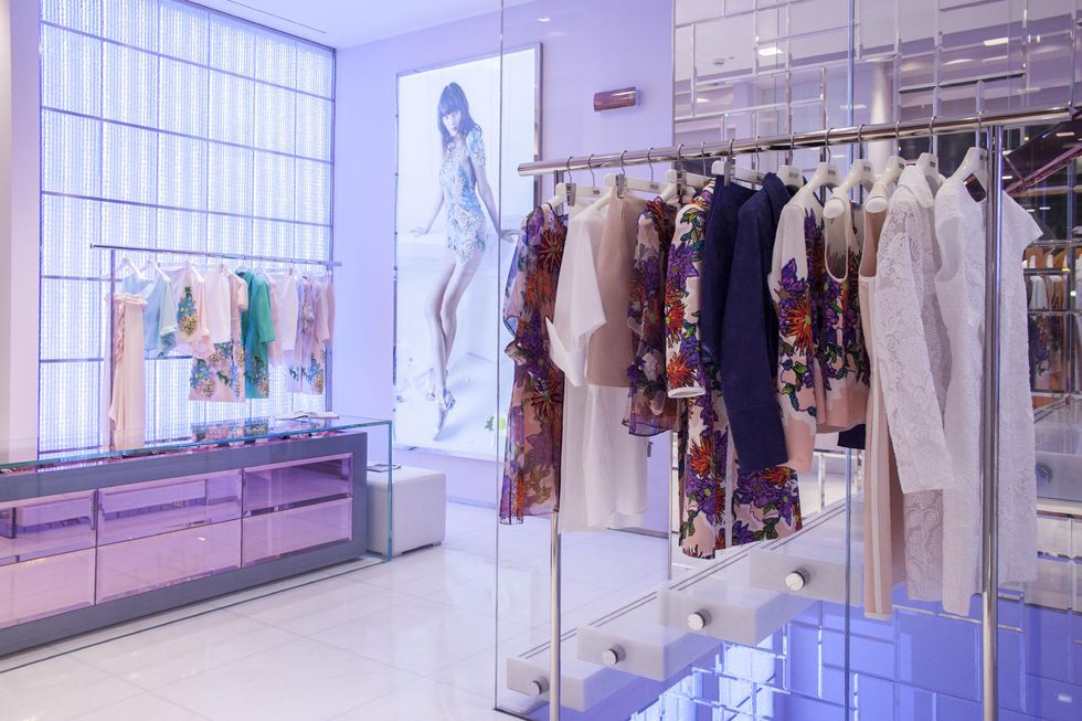 Retail, Clothes hanger, Lavender, Fashion, Glass, Purple, Boutique, Outlet store, Fashion design, Collection, 