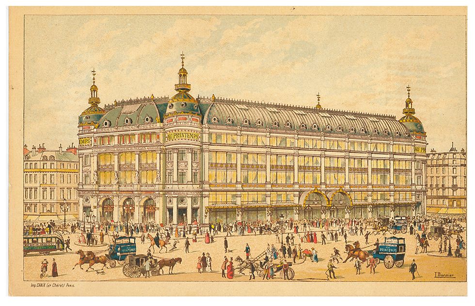 Facade, Art, Palace, Carriage, Classical architecture, Painting, Town square, Rectangle, Illustration, Visual arts, 