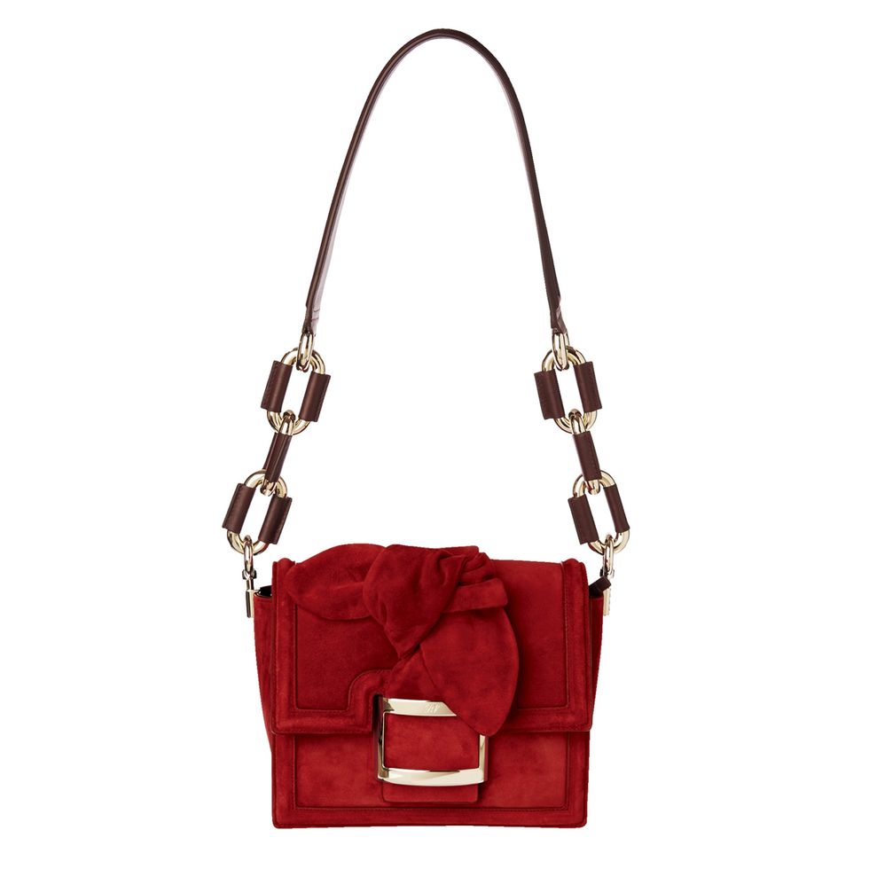 Bag, Handbag, Shoulder bag, Red, Fashion accessory, Leather, Material property, Strap, Hobo bag, Coquelicot, 