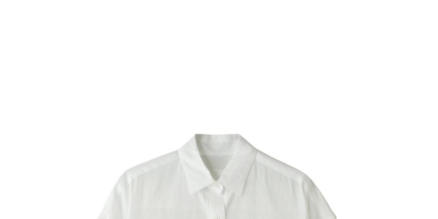 Clothing, White, Sleeve, Collar, Shirt, Outerwear, Blouse, Button, Top, Neck, 