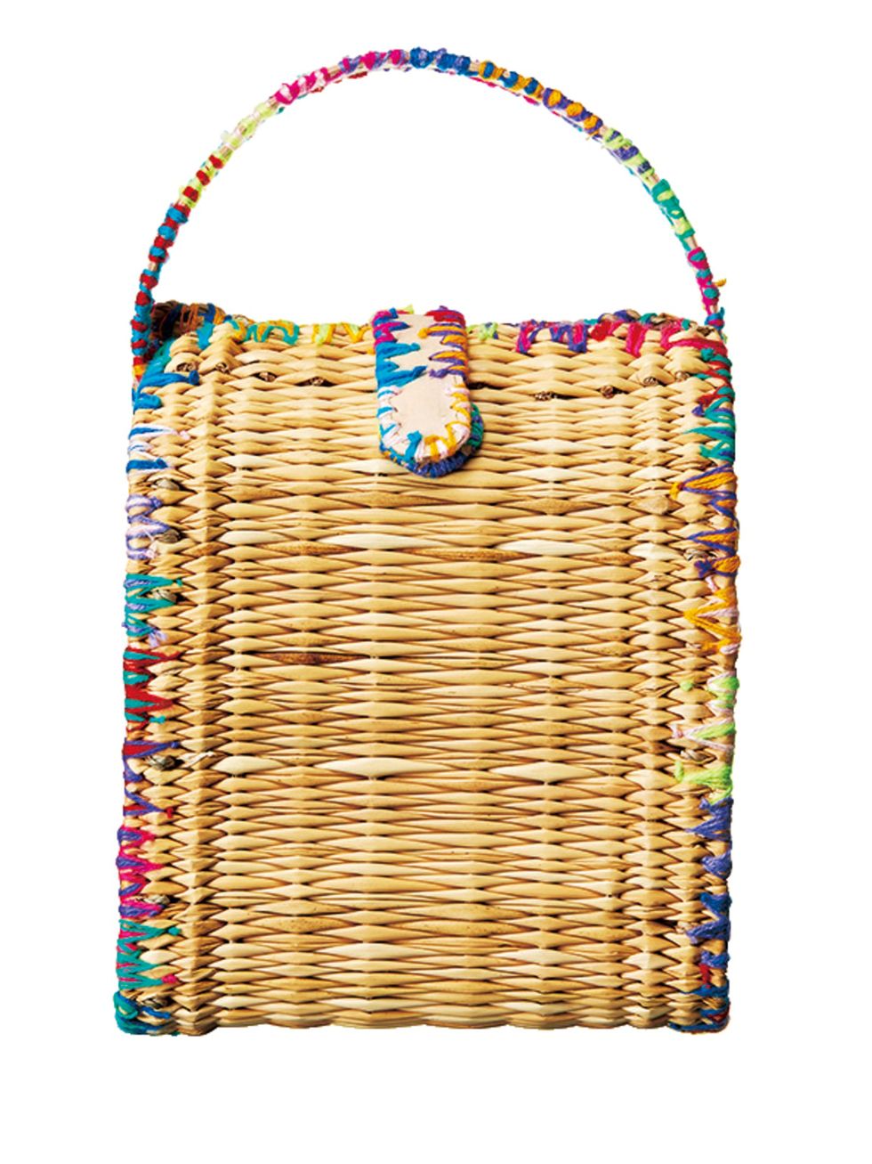 Bag, Wicker, Turquoise, Teal, Aqua, Home accessories, Rectangle, Basket, Shoulder bag, Storage basket, 