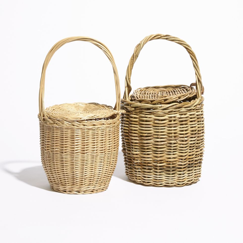 Basket, Storage basket, Wicker, Home accessories, Picnic basket, Natural material, Laundry basket, Still life photography, 