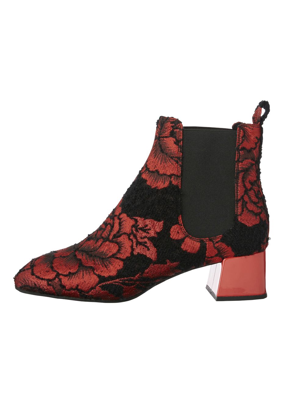 Red, Sock, Pattern, Carmine, Maroon, Costume accessory, Foot, Boot, Coquelicot, Embellishment, 