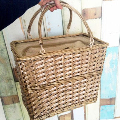 Product, Bicycle accessory, Basket, Storage basket, Wicker, Home accessories, Picnic basket, Building material, Laundry basket, Bicycle basket, 