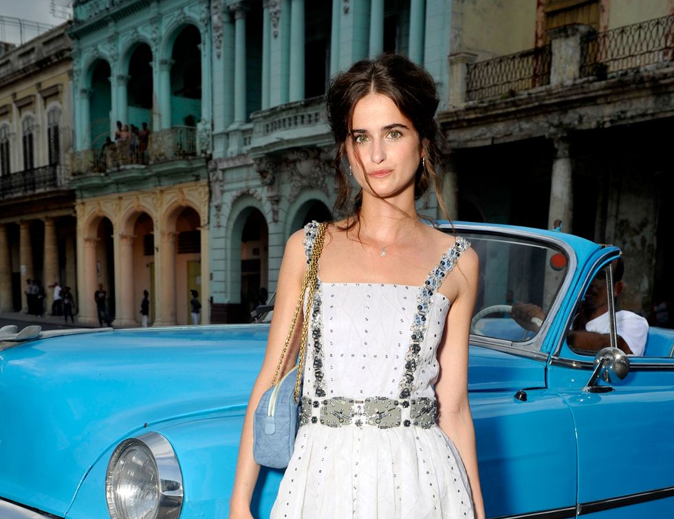 Clothing, Blue, Shoulder, Dress, Turquoise, Teal, Classic car, Car, Classic, Style, 