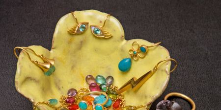 Metal, Natural material, Craft, Body jewelry, Creative arts, Jewelry making, Gemstone, Brass, 