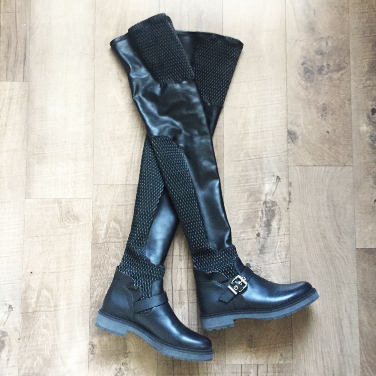 Boot, Leather, Tights, Fashion design, Knee-high boot, Riding boot, 
