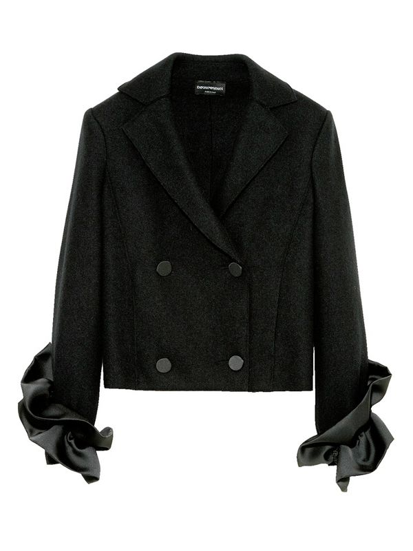 Clothing, Coat, Collar, Sleeve, Dress shirt, Textile, Outerwear, Blazer, Black, Button, 