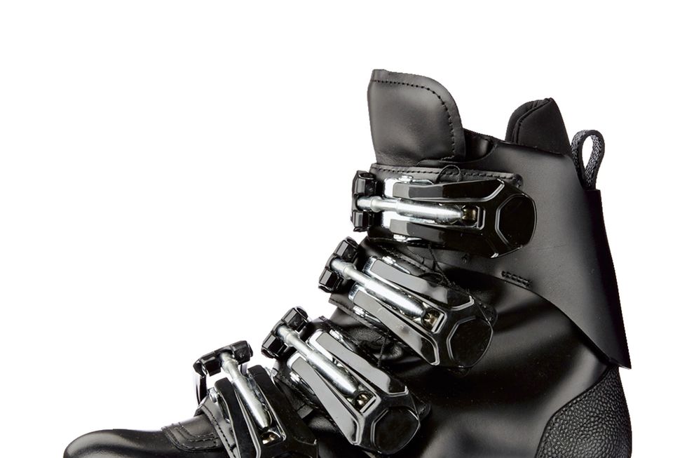 Product, Shoe, Black, Boot, Leather, Musical instrument accessory, Zipper, Buckle, Silver, Dress shoe, 