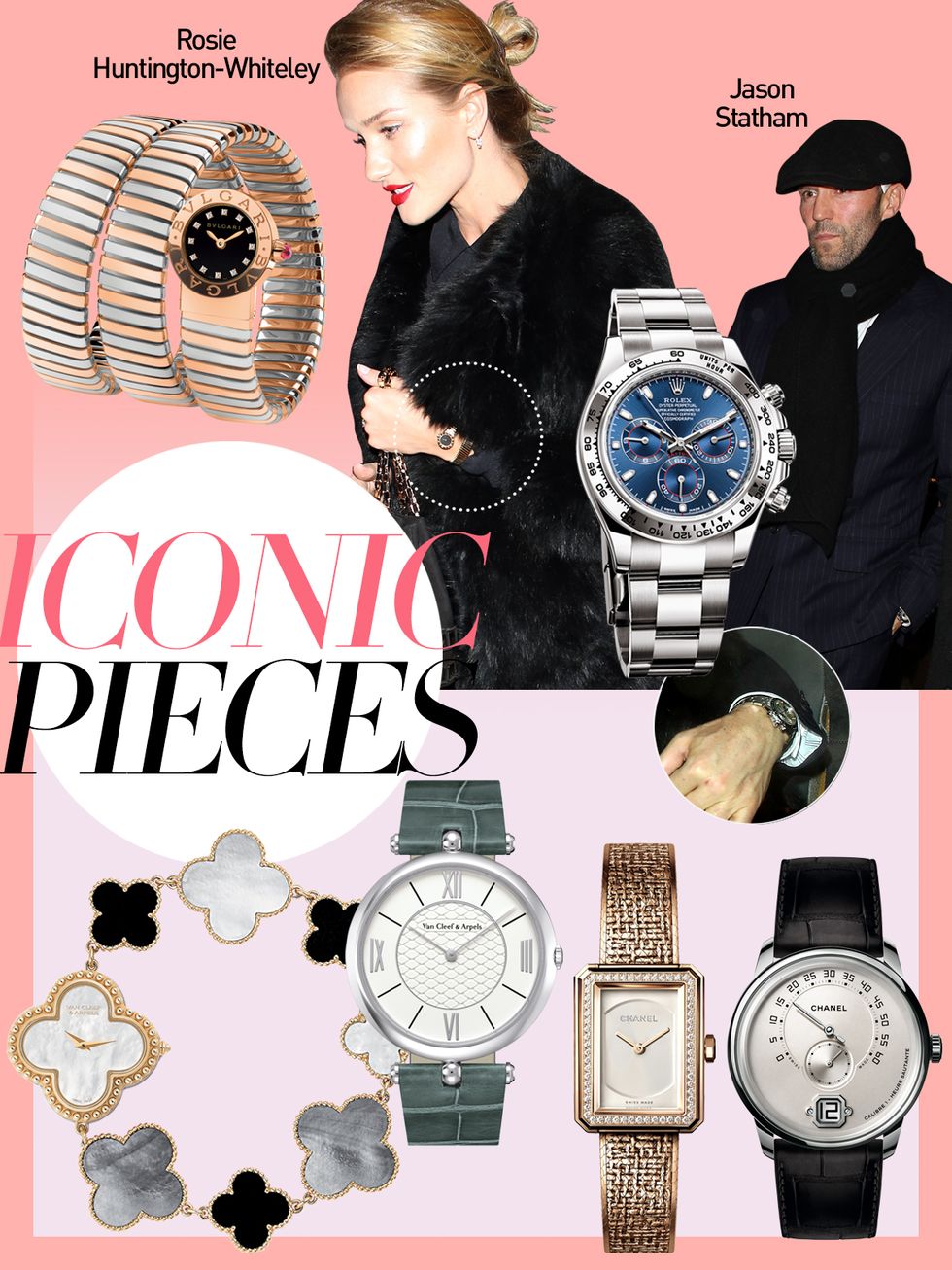 Watch, Poster, Fashion, Font, Advertising, Brand, Fashion accessory, Collage, Drum, Magazine, 