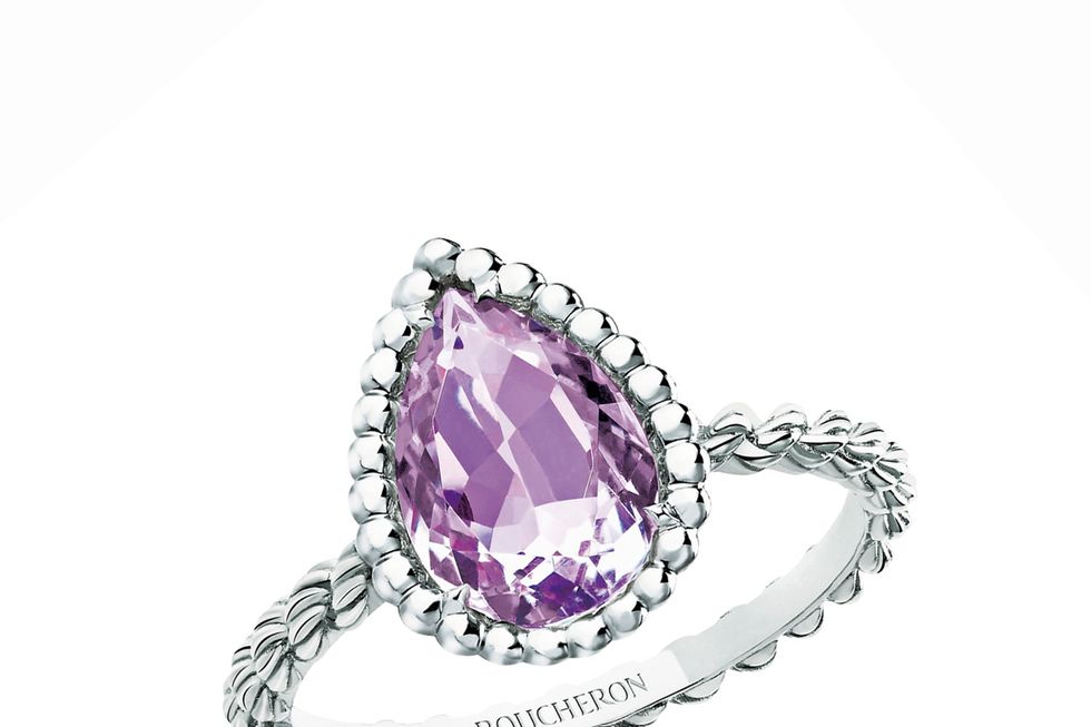 Jewellery, Amethyst, Fashion accessory, Gemstone, Body jewelry, Ring, Engagement ring, Diamond, Silver, Ruby, 