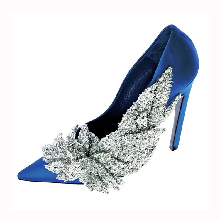 High heels, Basic pump, Court shoe, Electric blue, Bridal shoe, Dress shoe, Dancing shoe, Natural material, Leather, Synthetic rubber, 