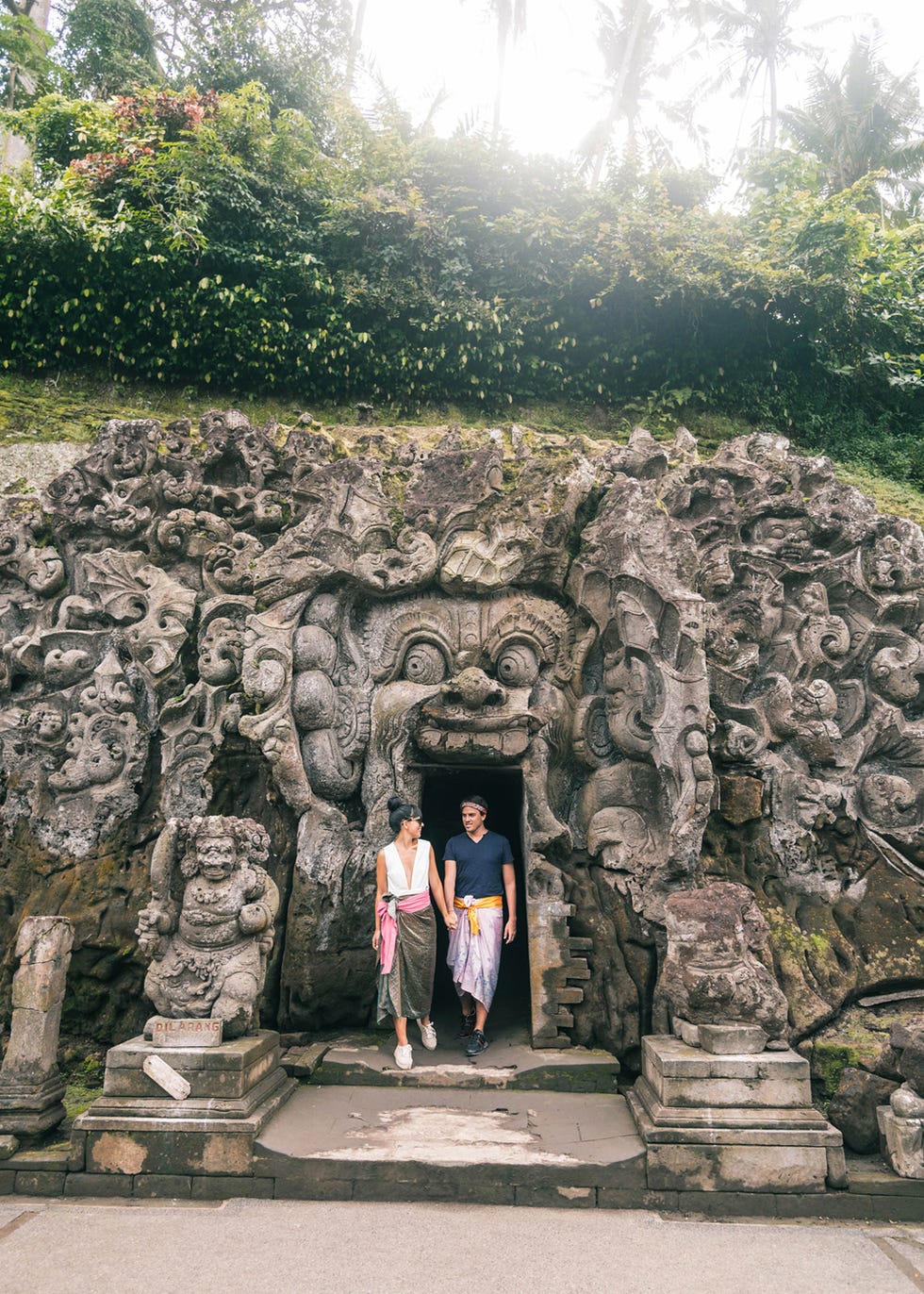 Photograph, Tree, Stone carving, Tourism, Wall, Rock, Botany, Leaf, Historic site, Ruins, 