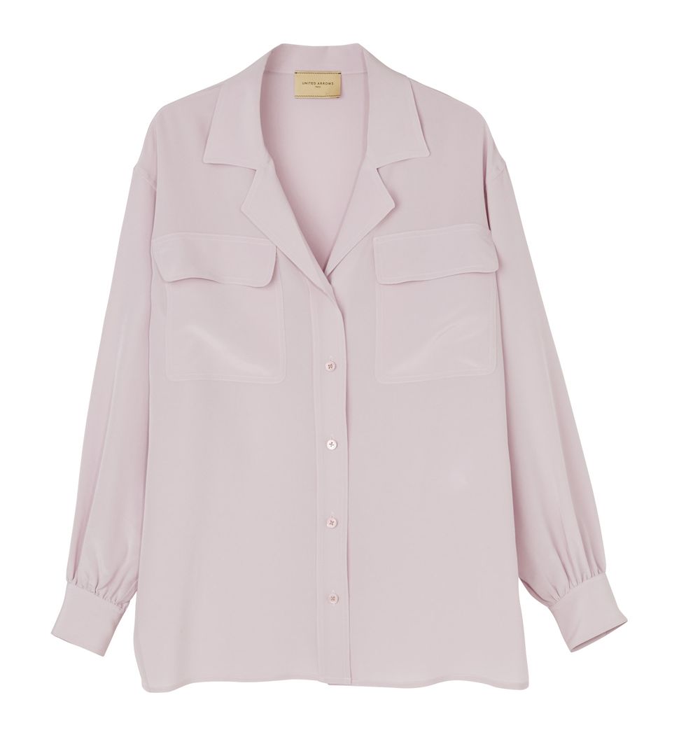 Clothing, Pink, Sleeve, Outerwear, Collar, Button, Shirt, Blouse, Top, Pocket, 