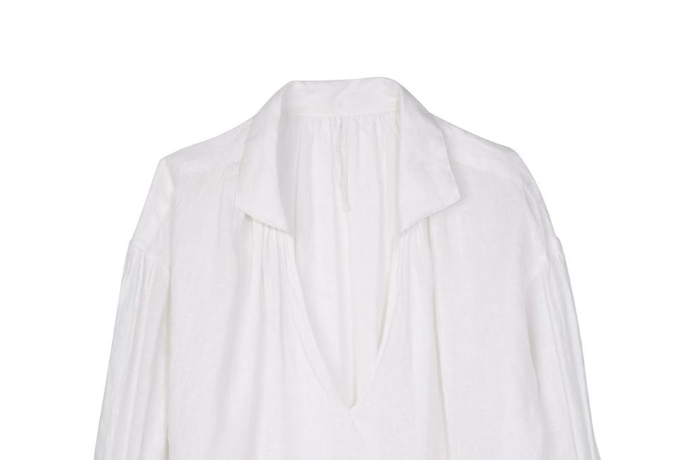 Clothing, White, Sleeve, Shirt, Neck, Blouse, Collar, Outerwear, Shoulder, Top, 