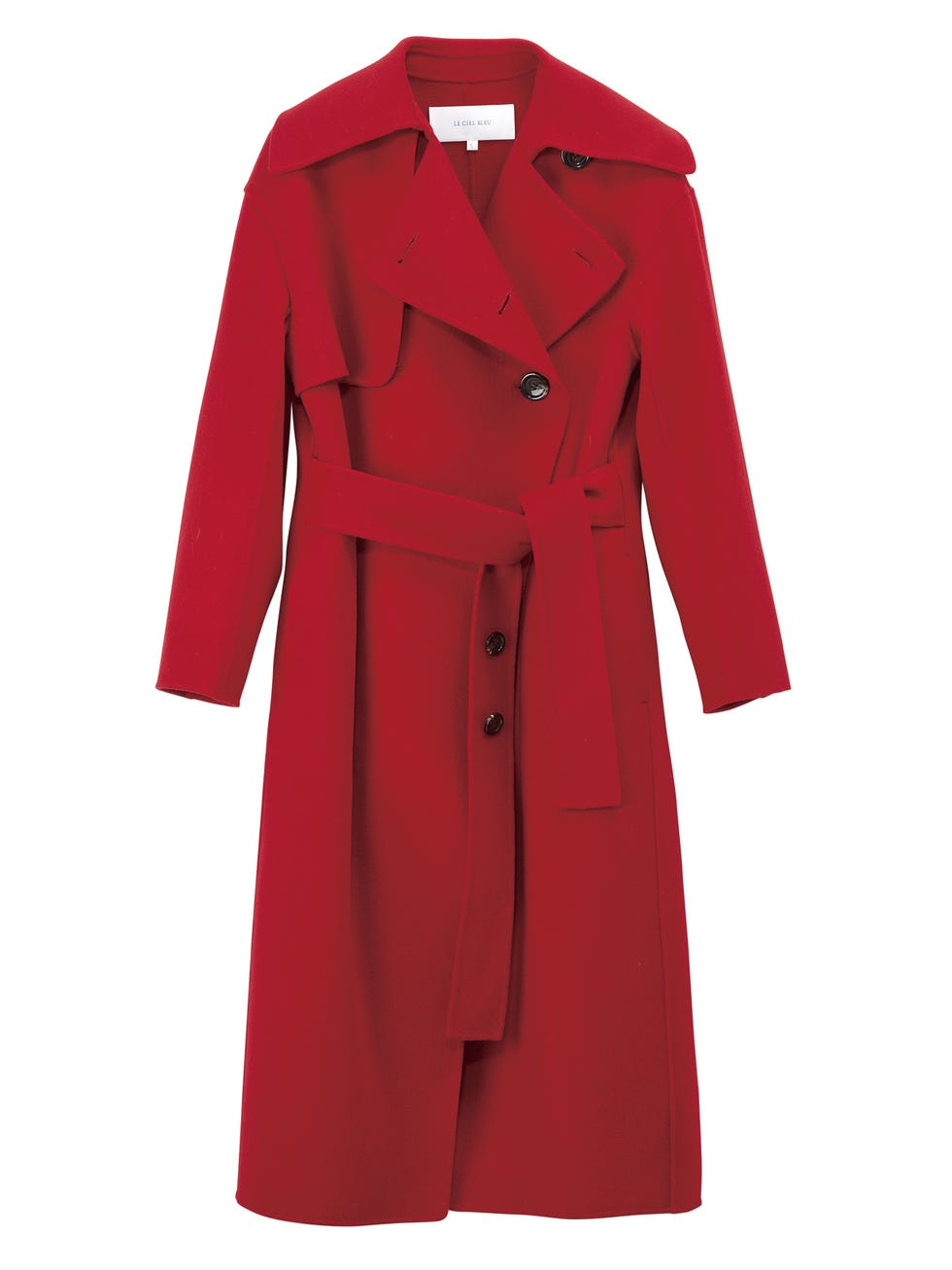 Clothing, Coat, Trench coat, Overcoat, Outerwear, Red, Sleeve, Duster, Collar, Robe, 