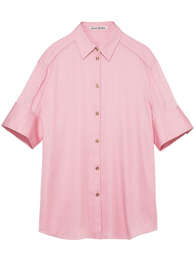 Product, Collar, Sleeve, Textile, White, Magenta, Pink, Dress shirt, Pattern, Fashion, 