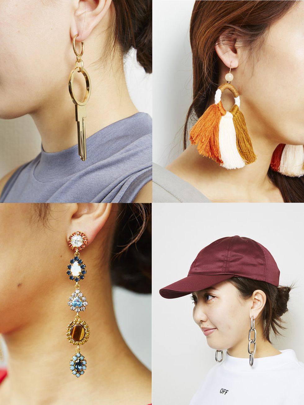 Ear, Earrings, Cheek, Hairstyle, Skin, Chin, Forehead, Jewellery, Fashion accessory, Style, 