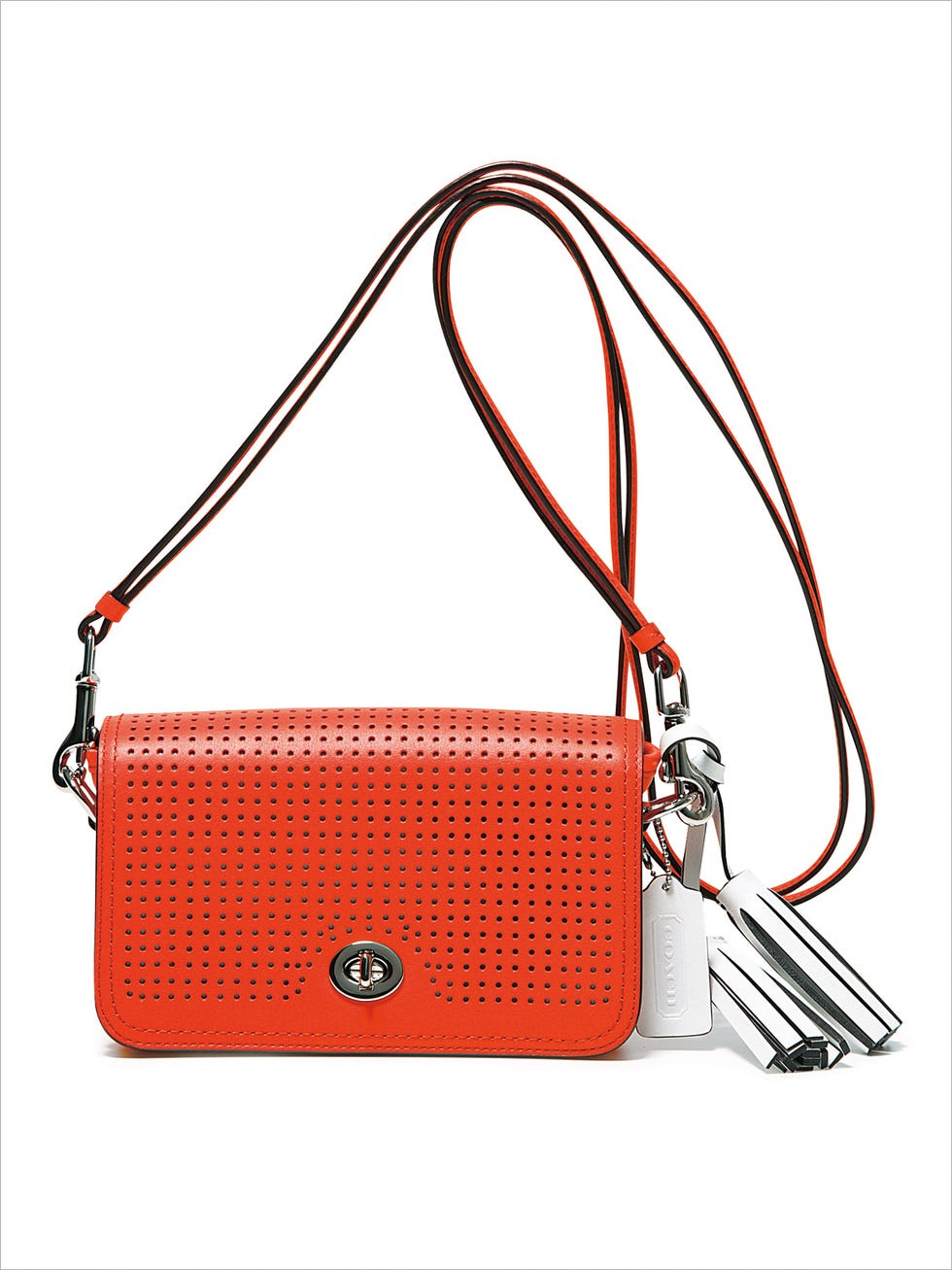 Product, Bag, Red, Luggage and bags, Shoulder bag, Orange, Leather, Handbag, Coquelicot, Baggage, 