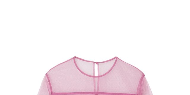 Clothing, Pink, Sleeve, Outerwear, Blouse, Crop top, Top, T-shirt, Neck, Magenta, 