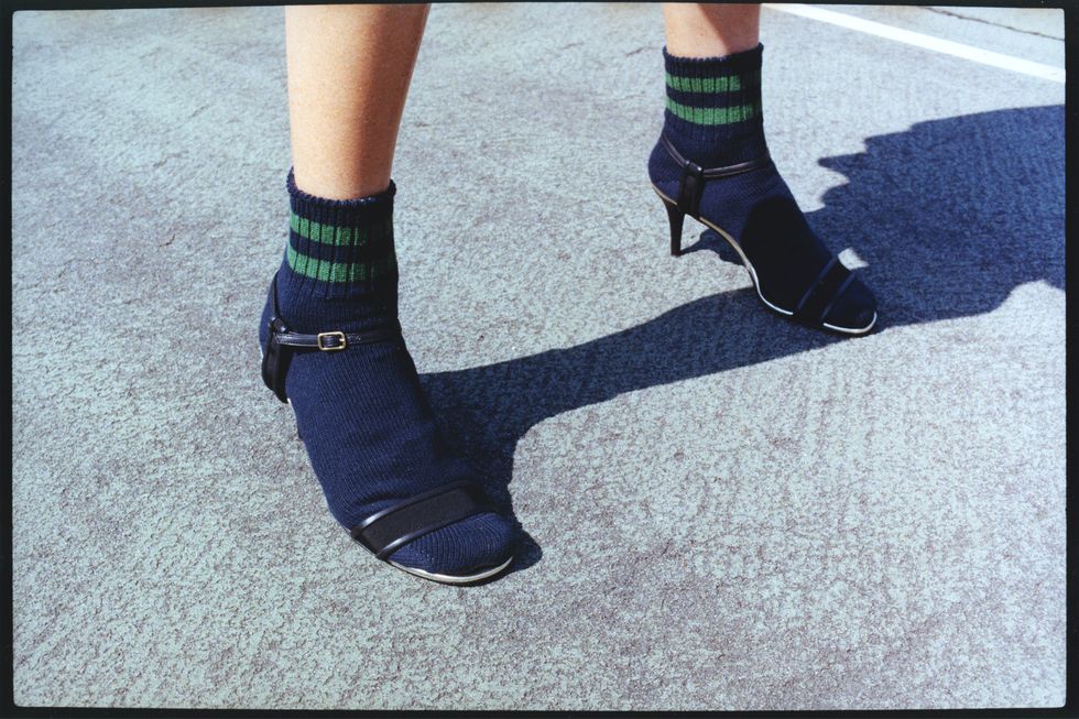 Human leg, Joint, Fashion, Sock, Ankle, Walking shoe, 