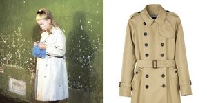 Clothing, Trench coat, Coat, Overcoat, Outerwear, Duster, Fashion, Dress, Sleeve, Beige, 