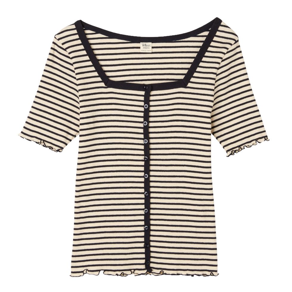 Product, Sleeve, White, Pattern, Style, Line, Baby & toddler clothing, Neck, Black, Grey, 