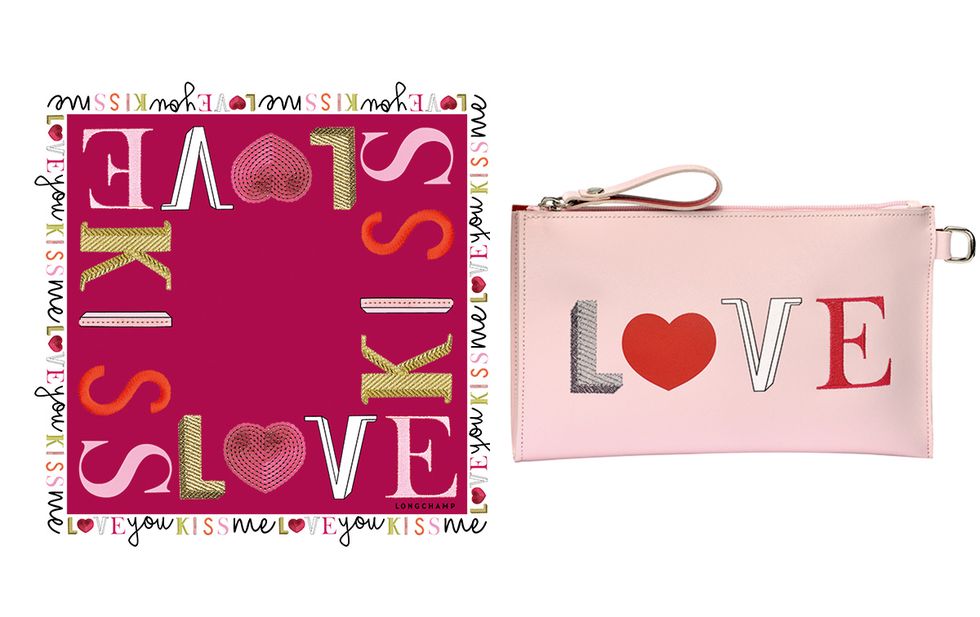 Text, Red, Pink, Magenta, Font, Bag, Rectangle, Material property, Shoulder bag, Coquelicot, 