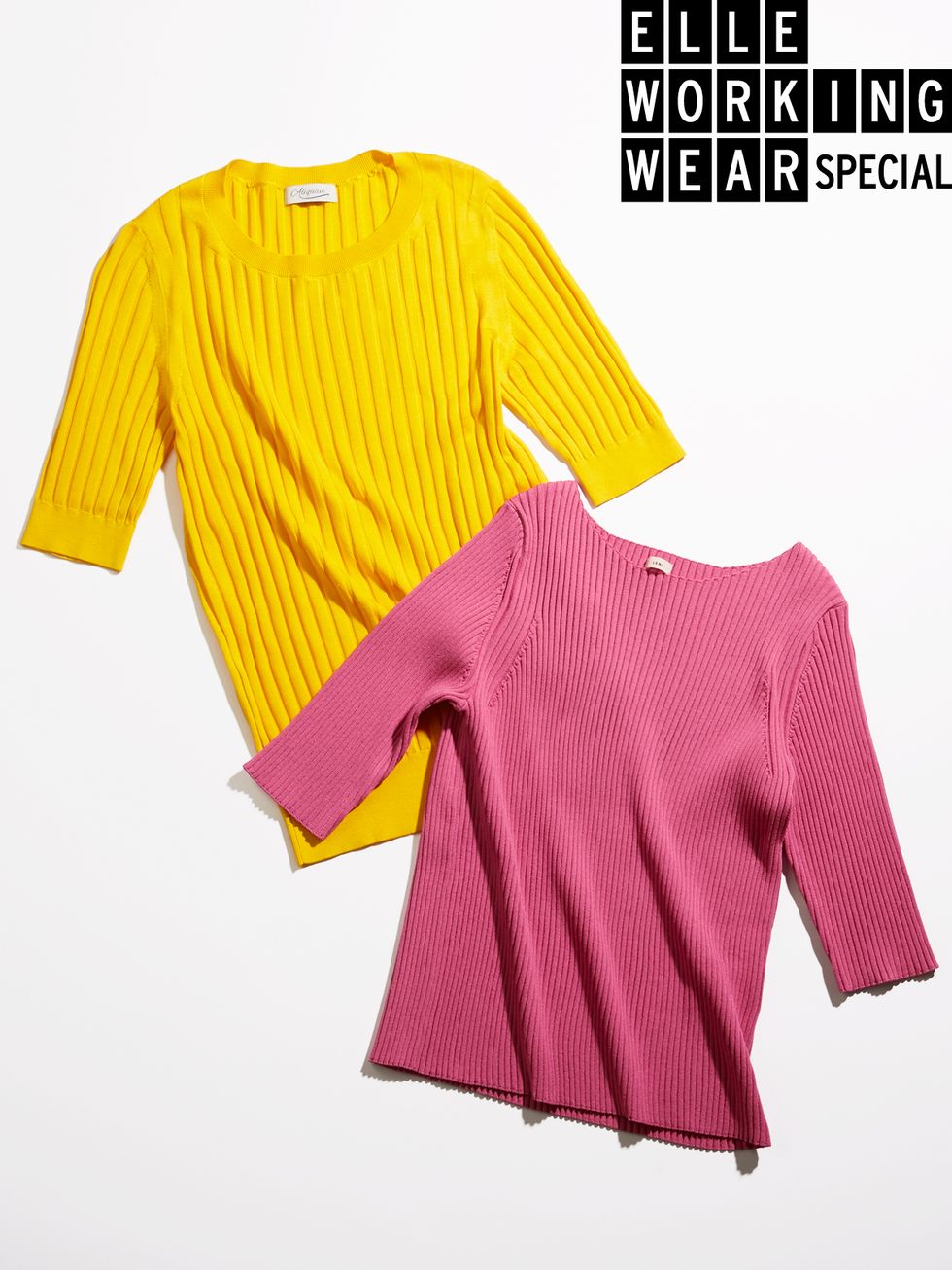 Clothing, T-shirt, Yellow, Sleeve, Pink, Sportswear, Jersey, Magenta, Font, Shoulder, 