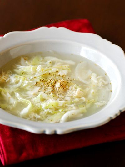 ホタテ缶とキャベツの洋風スープ のレシピ・作り方｜ELLE gourmet [エル・グルメ]
