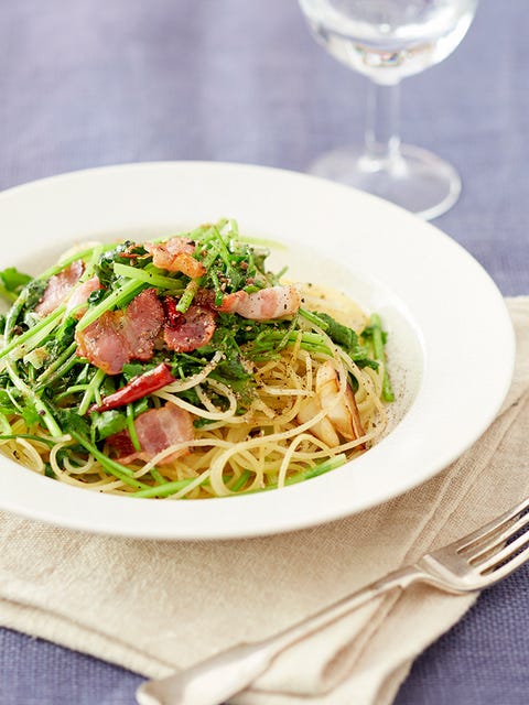 パクチーとベーコンのパスタ のレシピ 作り方 Elle Gourmet エル グルメ