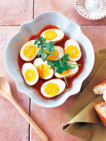 揚げ卵のトマト煮 のレシピ 作り方 Elle Gourmet エル グルメ