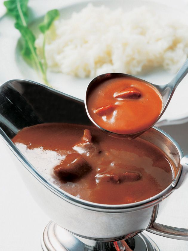 Dish, Food, Cuisine, Ingredient, Brown sauce, Gravy, Produce, Espagnole sauce, Curry, Japanese curry, 